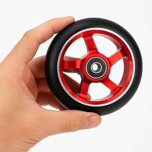 Ruedas Delanteras 4” con Rin de Aluminio – Precisión y Durabilidad