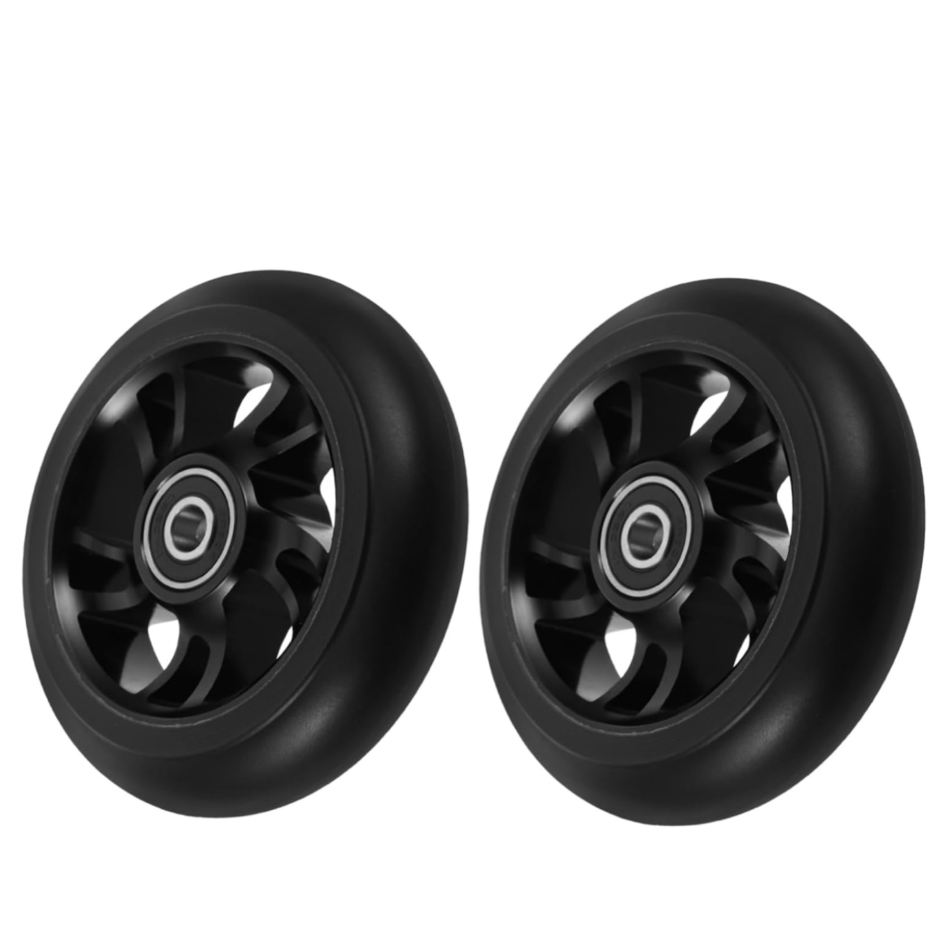 Llantas 100mm Negra con Rin de Aluminio – Máxima Durabilidad