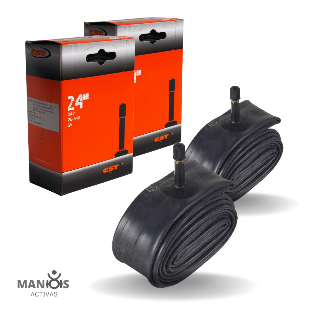 Llantas traseras 2pz marca Wanda R24x 1-3/8 neumatica c/ camaras