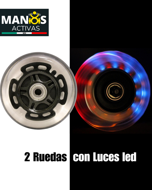 Llantas con Luces LED para Silla de Ruedas – 3.5”