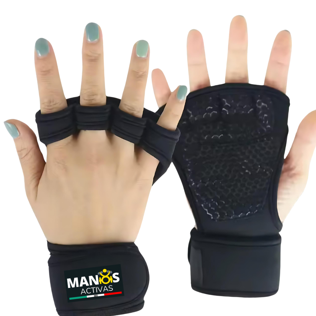 Guantes antiderrapantes de fácil colocación para rodar en silla de ruedas