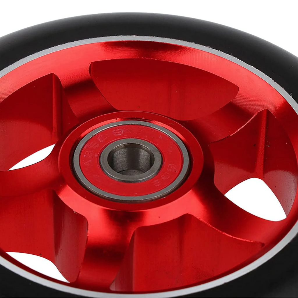 Ruedas Delanteras 4” con Rin de Aluminio – Precisión y Durabilidad