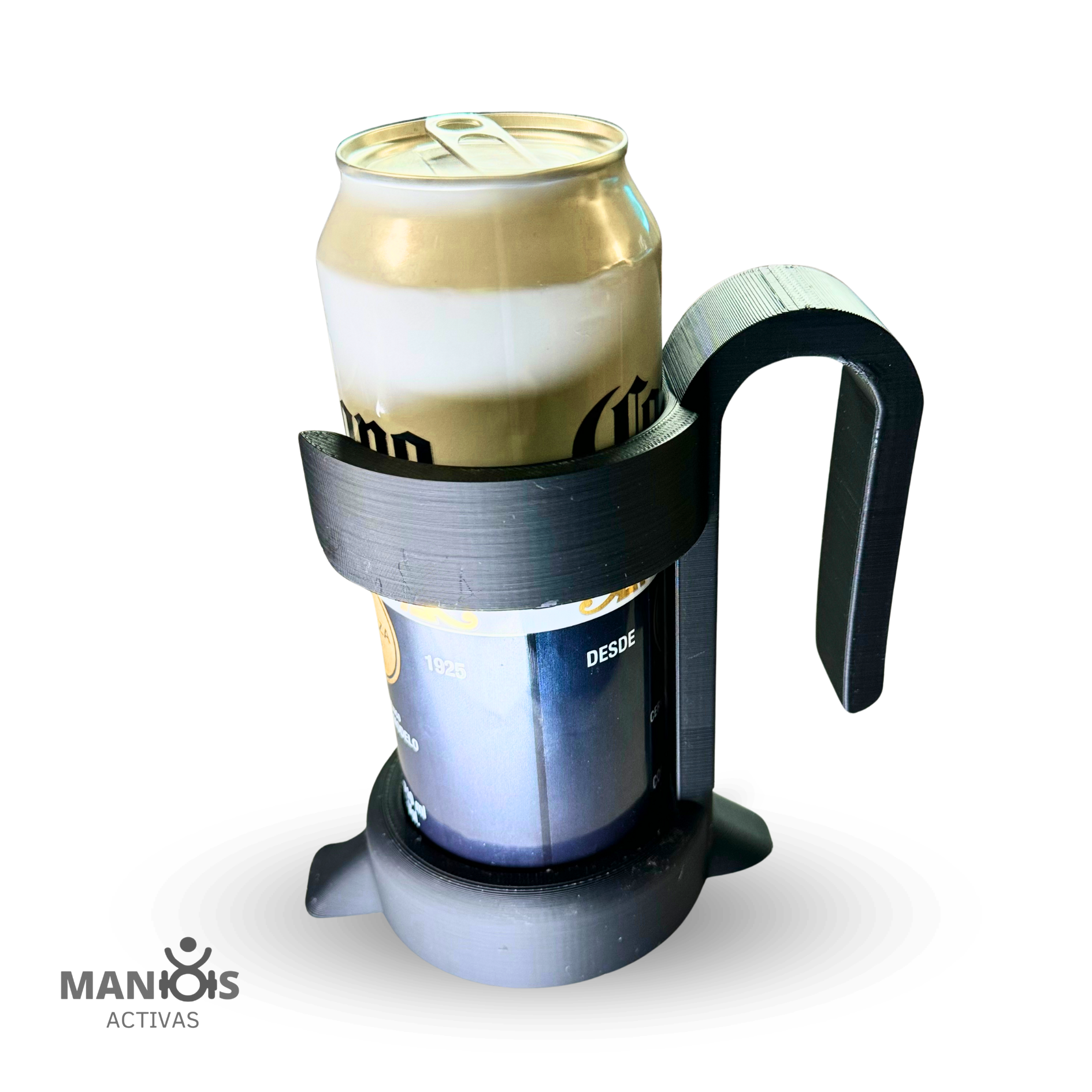 Portavasos con agarradera ergonomics fácil para lata de 710 ml