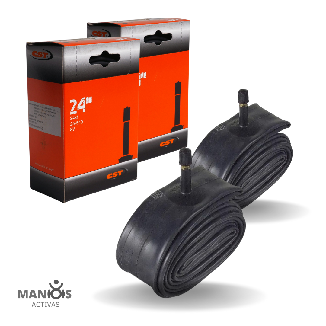 Llantas traseras grises 2pz marca kenda R24x 1-3/8 ￼neumatica c/ camaras