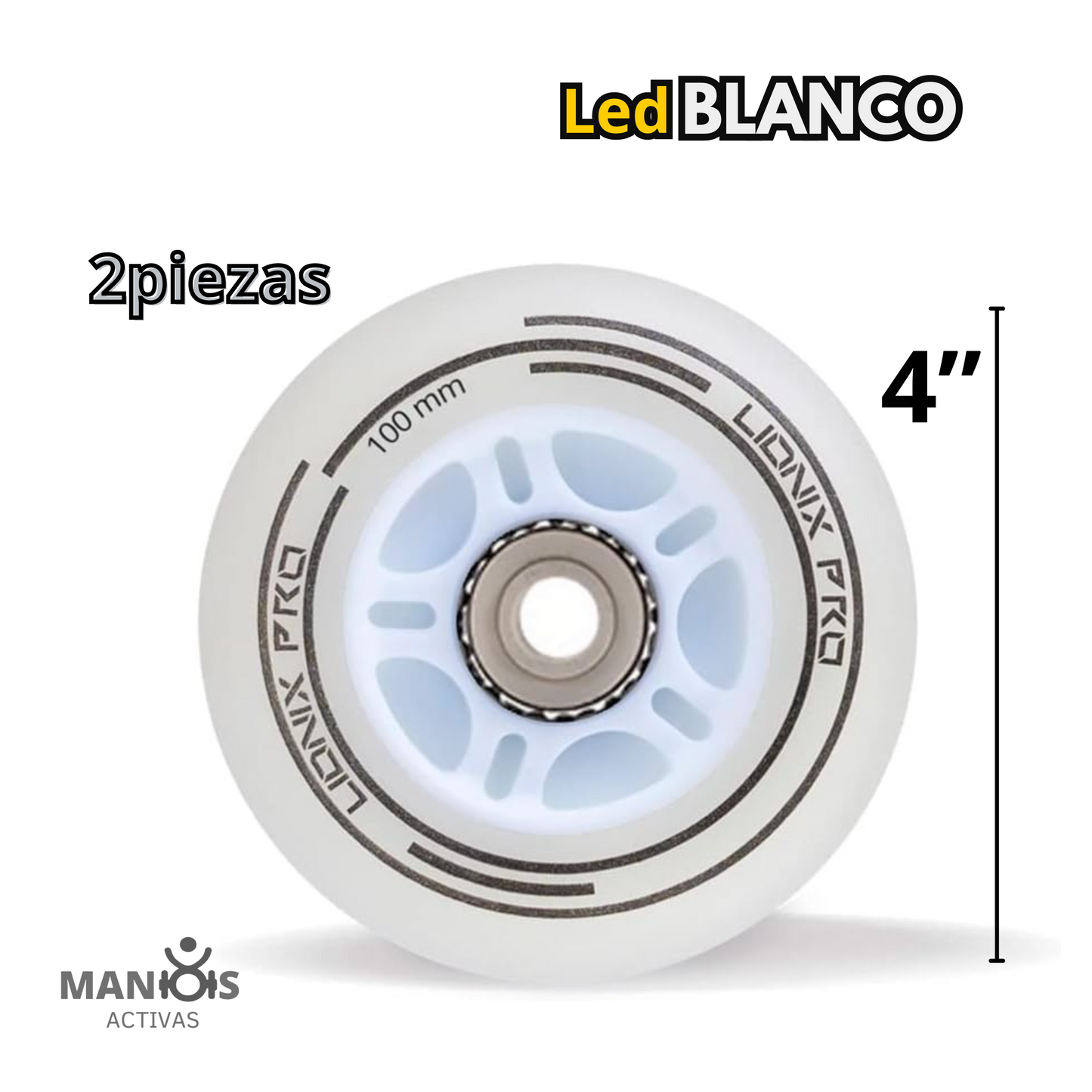 Llantas LED color blanco 2pz￼