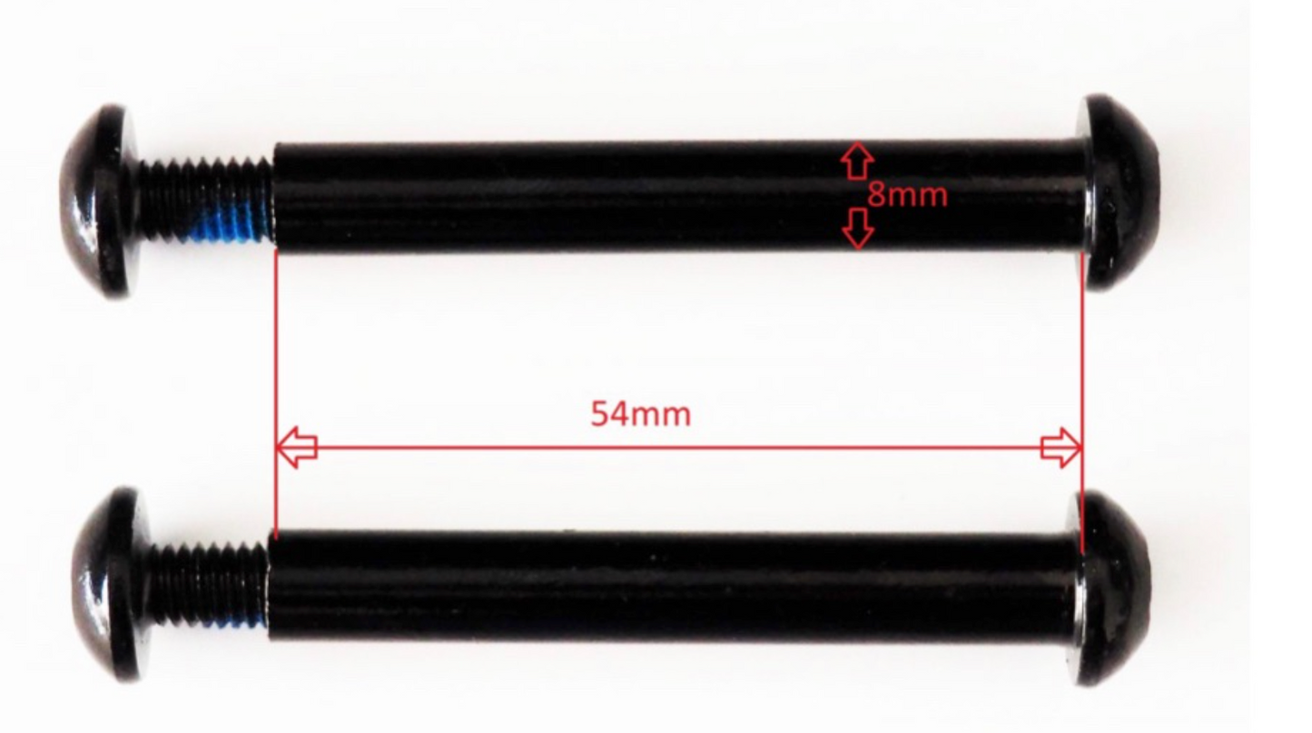 Ejes para Caster con separadores medida 8x 54 mm