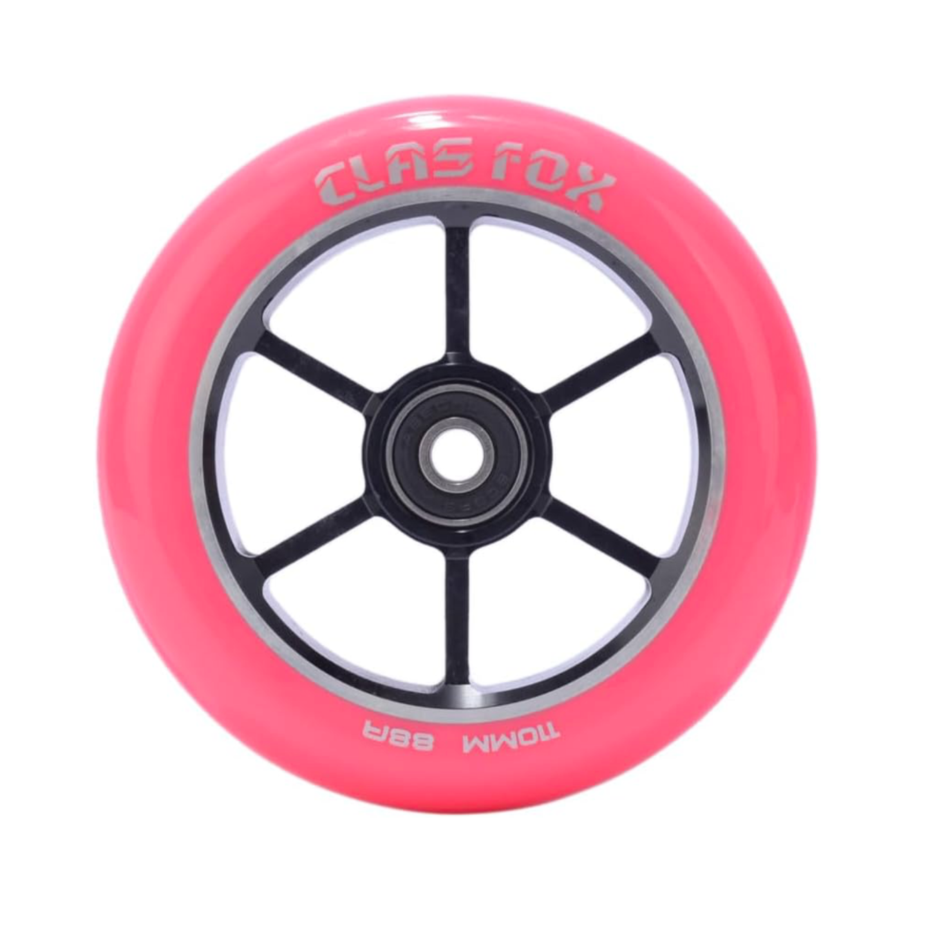 Llantas 100mm con Rin de Aluminio y exterior de poliuretano Rosa