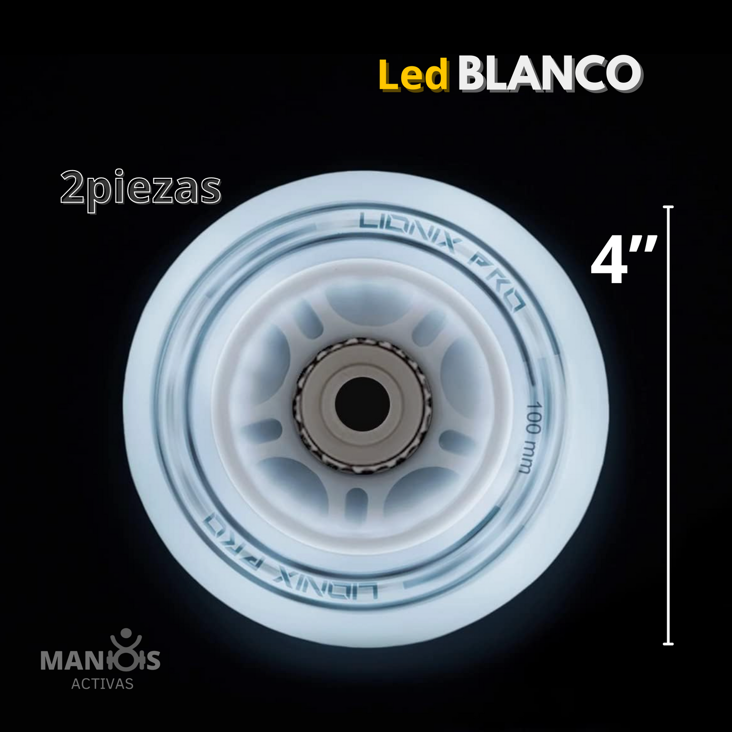 Llantas LED color blanco 2pz￼