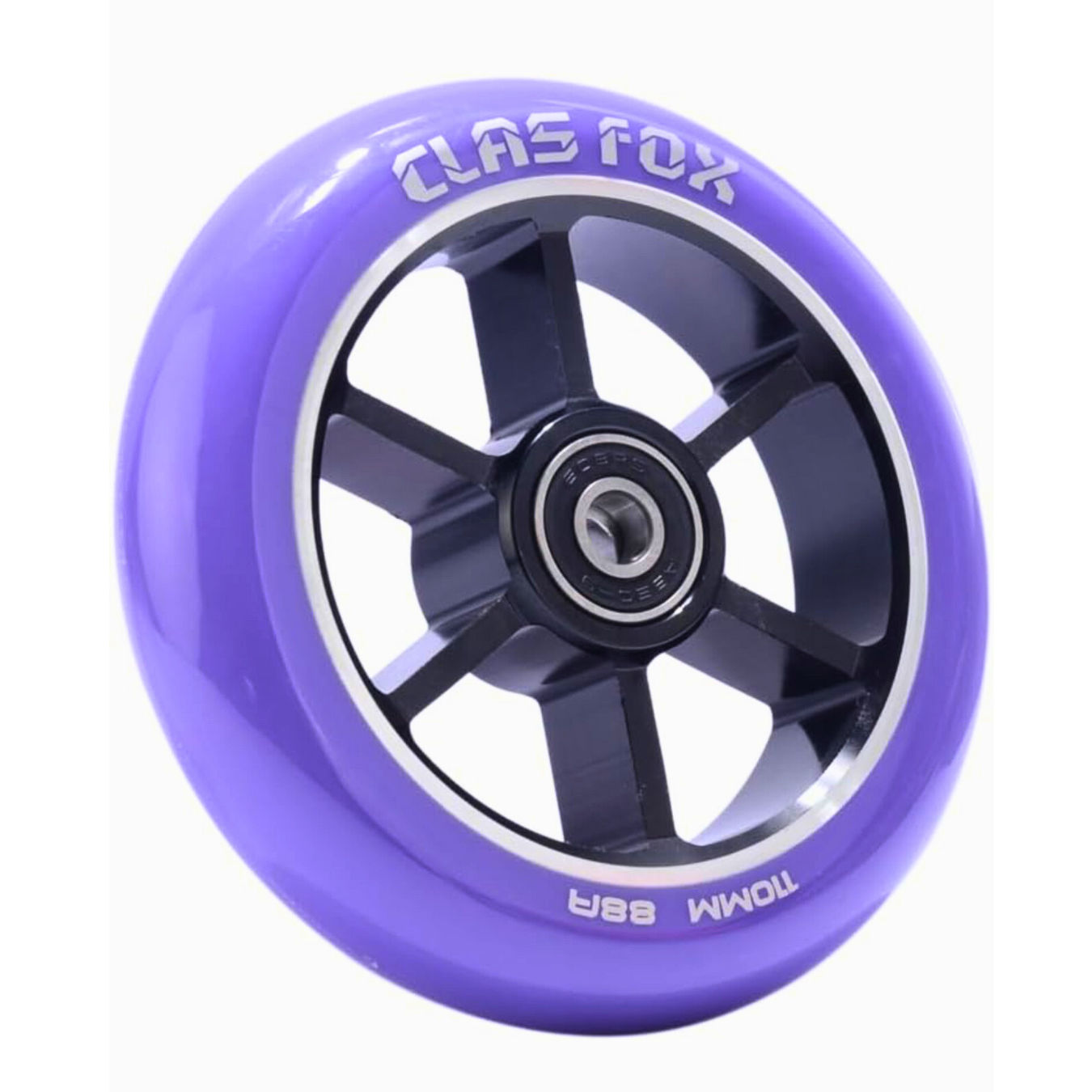 Llantas 100mm Morada con Rin de Aluminio – Rendimiento y Estilo Único