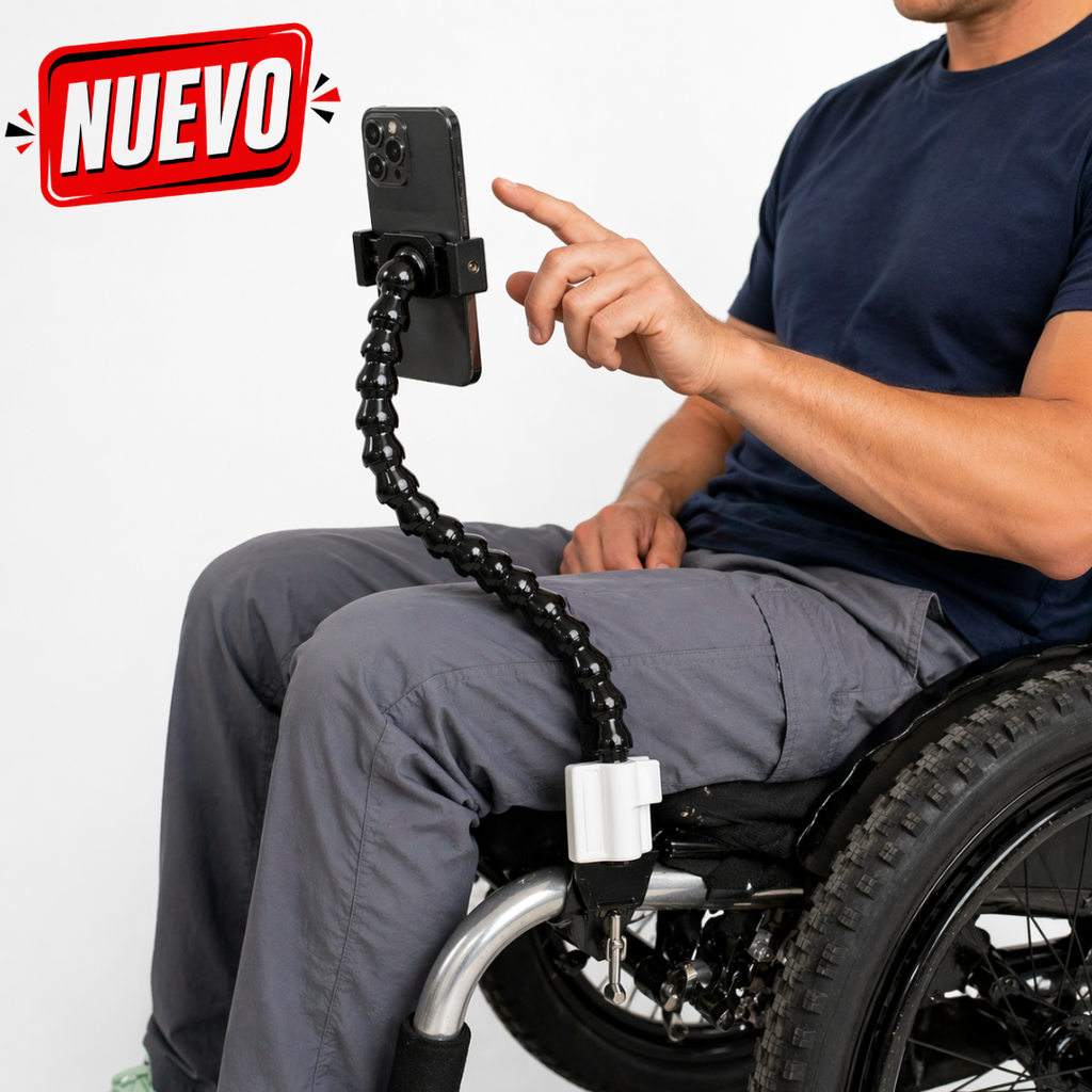 Soporte Flexible para Teléfono | Compatible con Sillas de Ruedas | Ajustable y Cómodo
