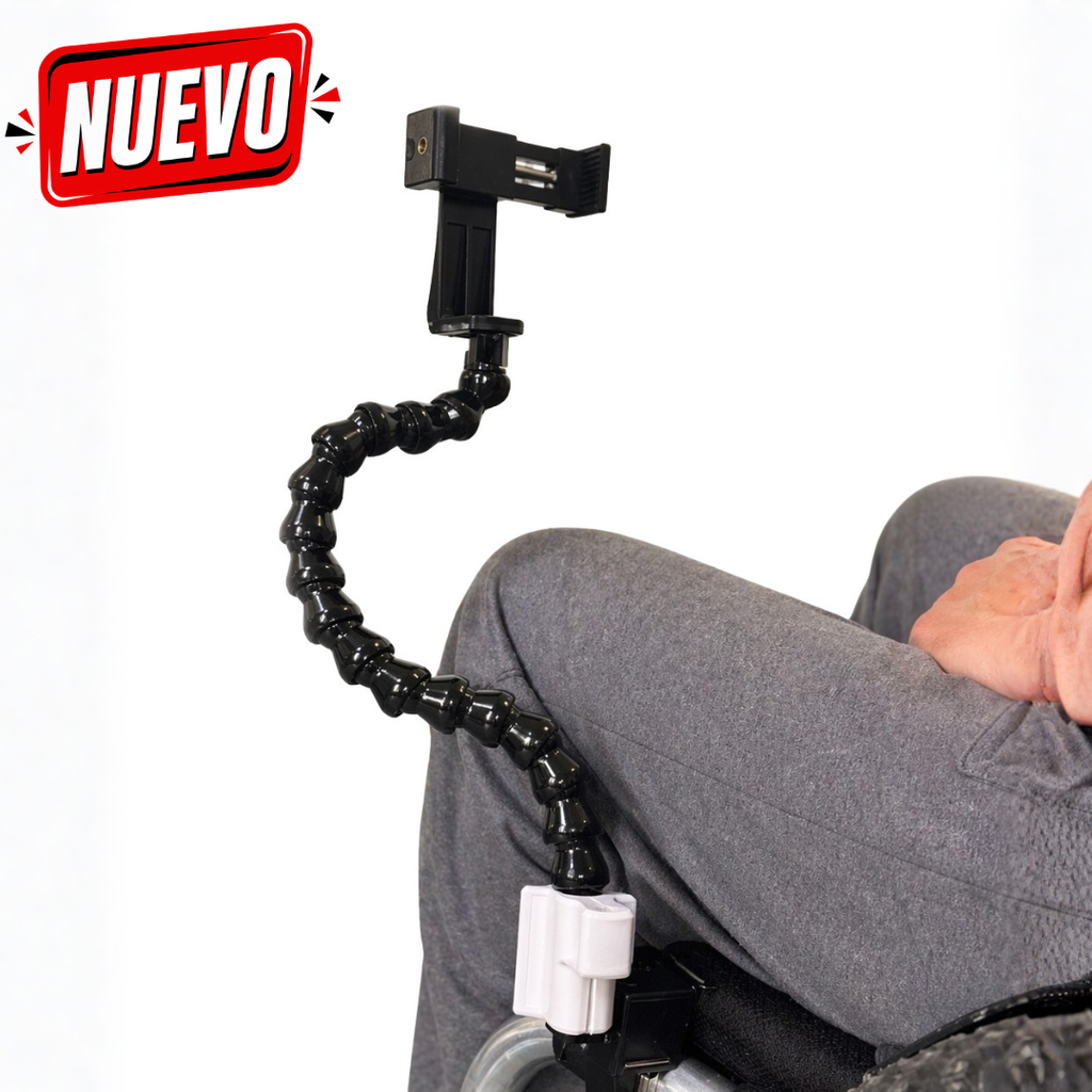 Soporte Flexible para Teléfono | Compatible con Sillas de Ruedas | Ajustable y Cómodo